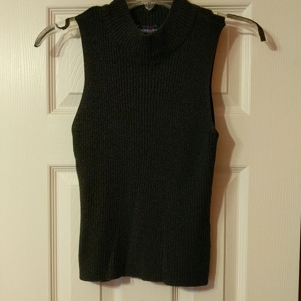 Limited Too Black with sparkles sleeves top